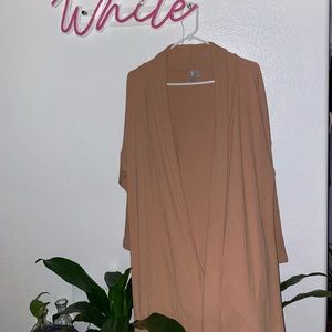 Tan long cardigan